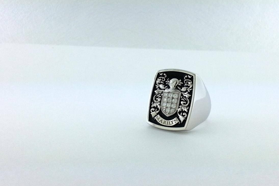 Hand Made Custom Made Heraldic Men's Ring by 3dheraldry