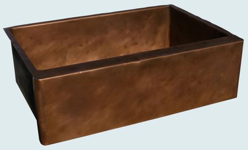 Custom Made Copper Sink With Distressed Hammering