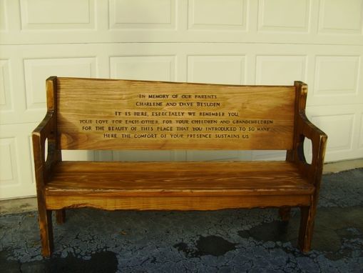 Custom Made Memorial Bench