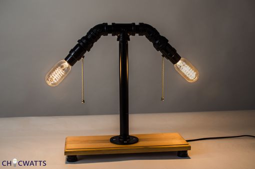 Custom Made Industrial Light With Built In Usb Hub Great For Offices/ Home