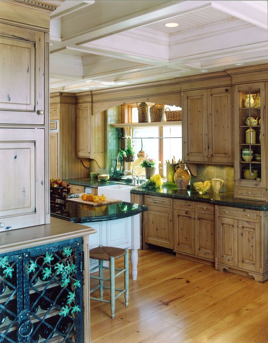 Handmade French Country Kitchen Remodel Of Wood, Stone & Metal by