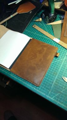 Custom Made Extra Large Moleskin Cover In Horween Leather