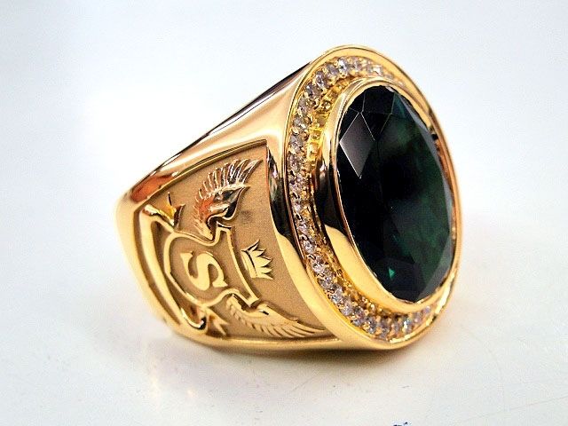... Stone Signet 14k Yellow Gold Exclusive Jewelry Custom Design Mens Ring