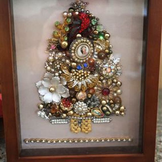 Handmade Vintage Heirloom Jewelry Shadow Box by Mp Designs Jewelry