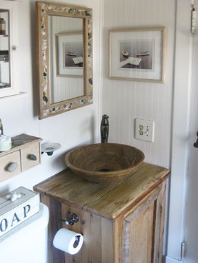 Custom Made Sink Vanity Made With Reclaimed Lumber