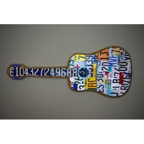 Handmade License Plate Guitar by USPlateArt