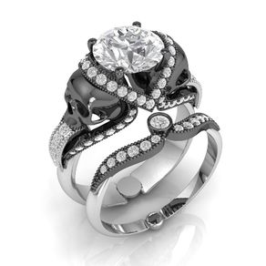 skull wedding rings over $1000