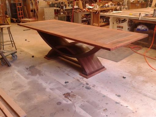 Custom Made Contemporary Walnut And Mesquite Dining Table