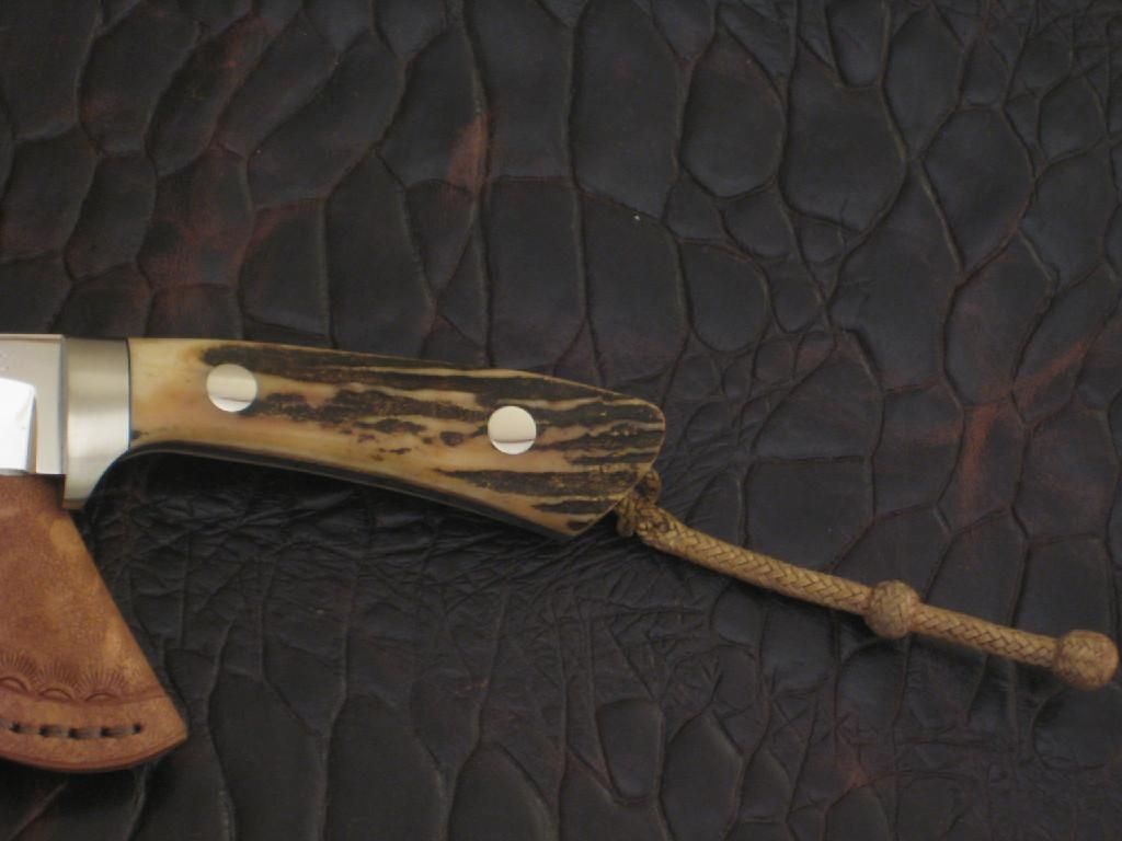 Hand Crafted Knife With Sambar Stag Horn From India Handle by Ramos