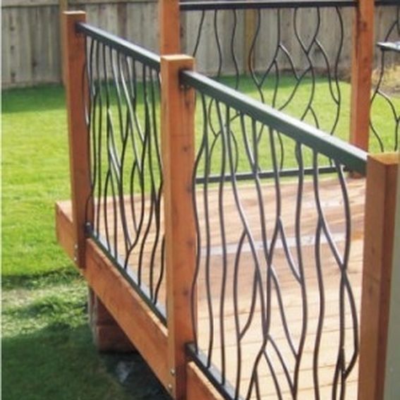 Handmade Wrought Iron Railing In Our Random Bent Design By Chrome Dome ...