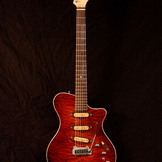 Hand Crafted Quilted Maple Drop Top Guitar by Snider Guitars