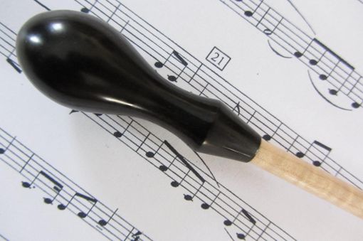 Custom Made Music Conductors Baton - Handmade- Ebony Handle And Curly Maple Tip