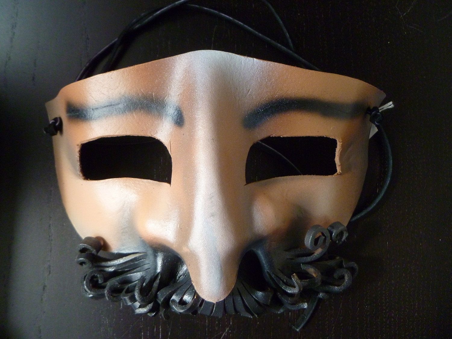 Handmade Luigi - Leather Mask With Mustache by Ne'er-do ...