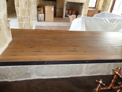 Custom Made Reclaimed Wood Counter Top