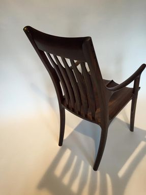 Custom Made Oregon Black Walnut High Back Dining Chair