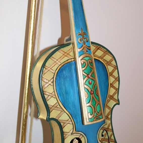 Handmade Hand Painted Violin by Zulim Bowers Designs