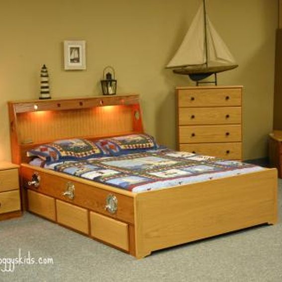 Hand Crafted Oak Boat Bed by Wwbeds Custom Furniture