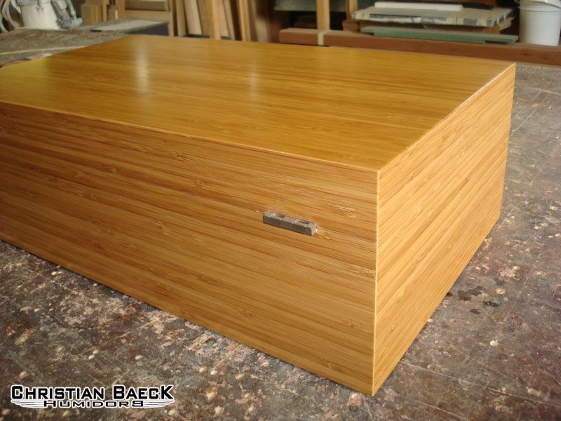 Custom Made Handmade Bamboo Desktop Cigar Humidor by Christian Baeck