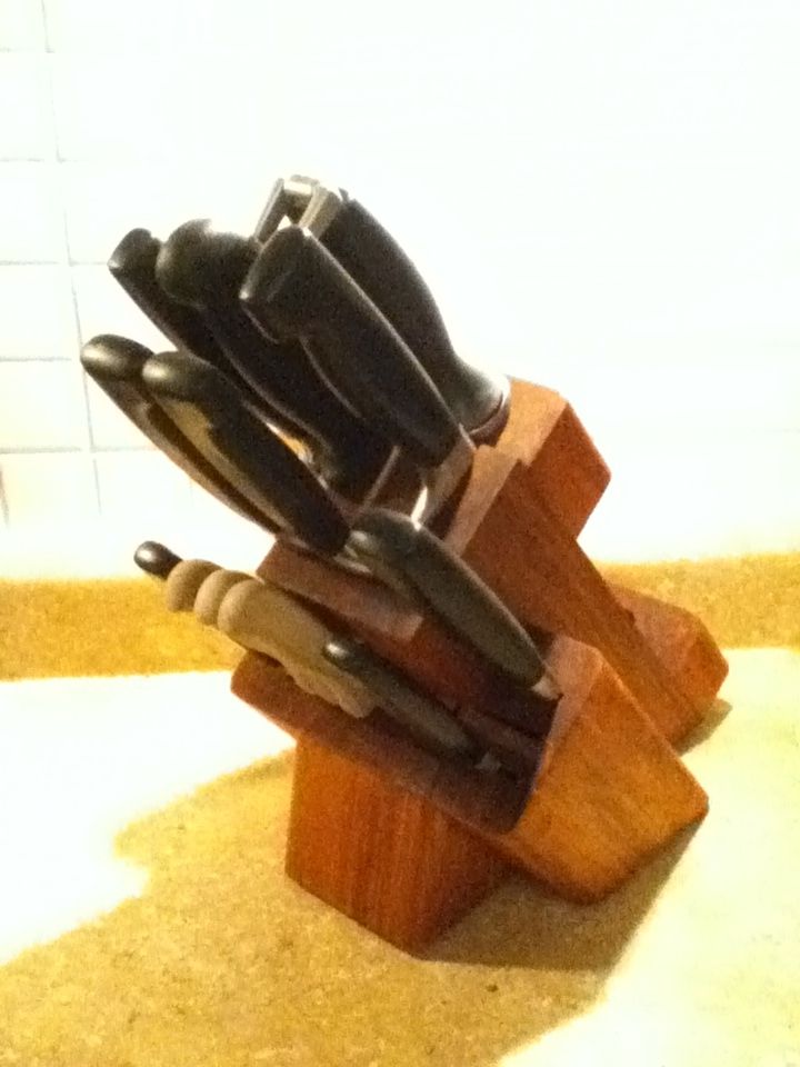 Hand Made Cedar Knife Block by Aktuality Designs Custom Furniture