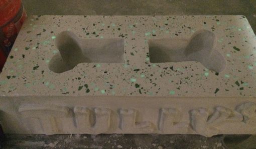 Custom Made Custom Concrete Dog Bowl