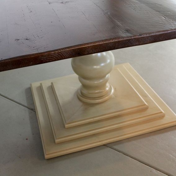 Hand Crafted 60 X 60 Square Dining Room Table With Tiered Tuscany