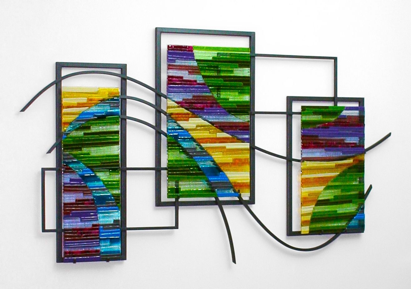 Custom Made Fused Glass And Metal Wall Art by Bonnie M. Hinz 