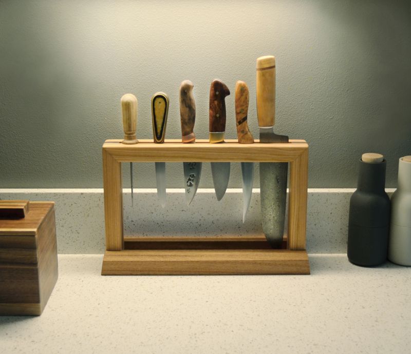 Handmade Knife Block by Pellegrino Cutlery