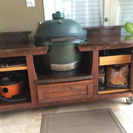 Custom Made Morgan Collection Big Green Egg Table By Big Green Egg 