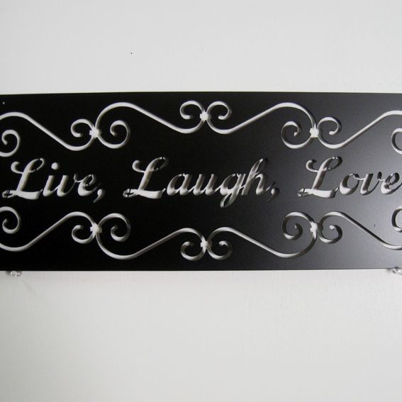 Custom Live, Laugh, Love Metal Sign by Just 4 the Art of It