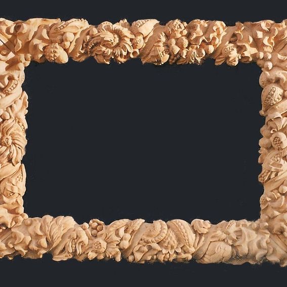 Custom Wood Carved Mirror Frame by Wood Carving/Michael McConnell