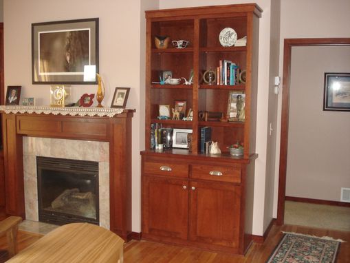 Custom Made Mantle/ Fireplace Surround/Bookcase