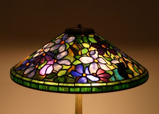Custom Made Clematis Lampshade With Base