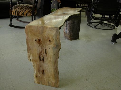 Custom Made Pecan Natural Edge Bench