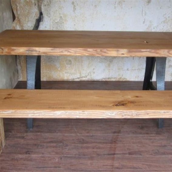 Hand Made Reclaimed Wood Kitchen Table Industrial Legs by Wild Edge