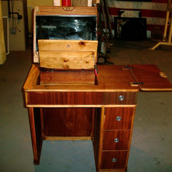 Hand Crafted Vintage Sewing Desk RePurposed Into A Vanity by Jacob