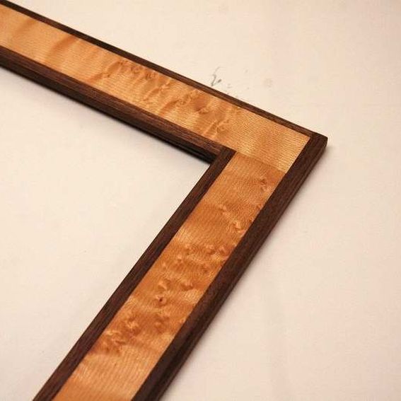 Custom Birdseye Maple W Walnut Trim Wall Picture Frame by WoodenItBe