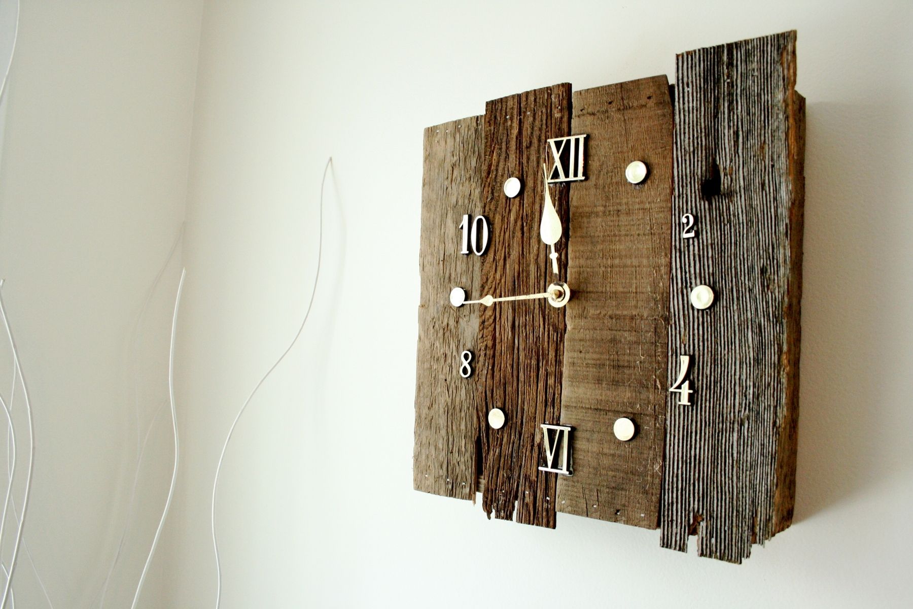 Custom Made Vintage Style Reclaimed Barnwood Clock by Knot 2 Shabby