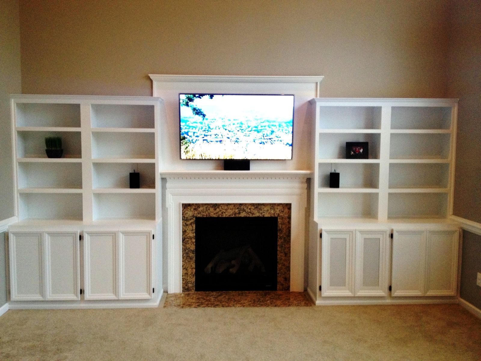 Hand Crafted Built In Entertainment Center By Carolina Woodworking