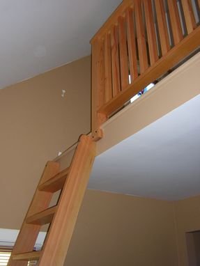 Custom Made Loft Ladder And Railing