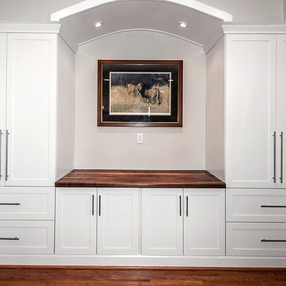 Custom BuiltIn Counter Top & Wall Unit by Design By Jeff Spugnardi