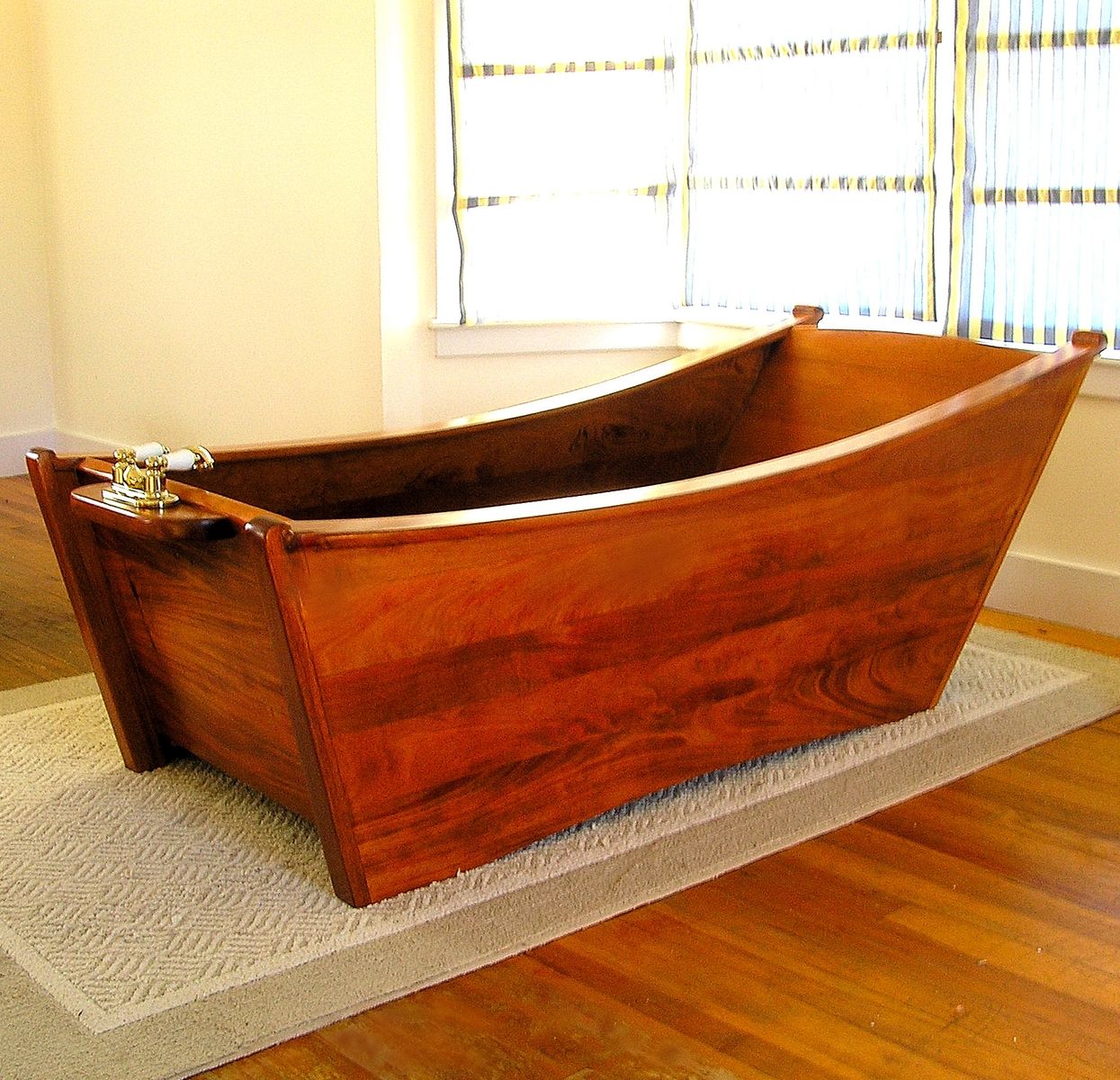 Hand Crafted Wooden Bathtub For One Person by Bath In Wood Of Maine Llc