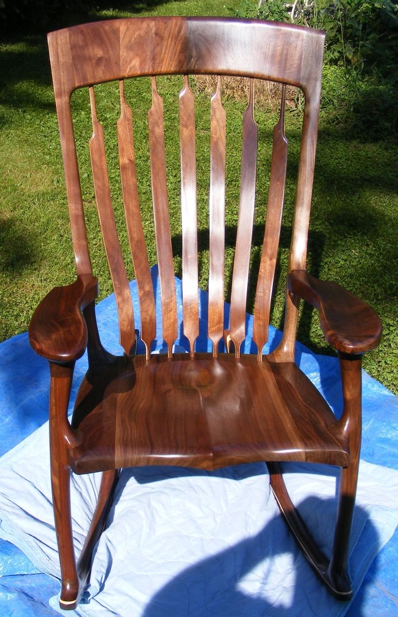 Handmade Walnut Rocking Chair by Opa's Custom Woodworking, Llc