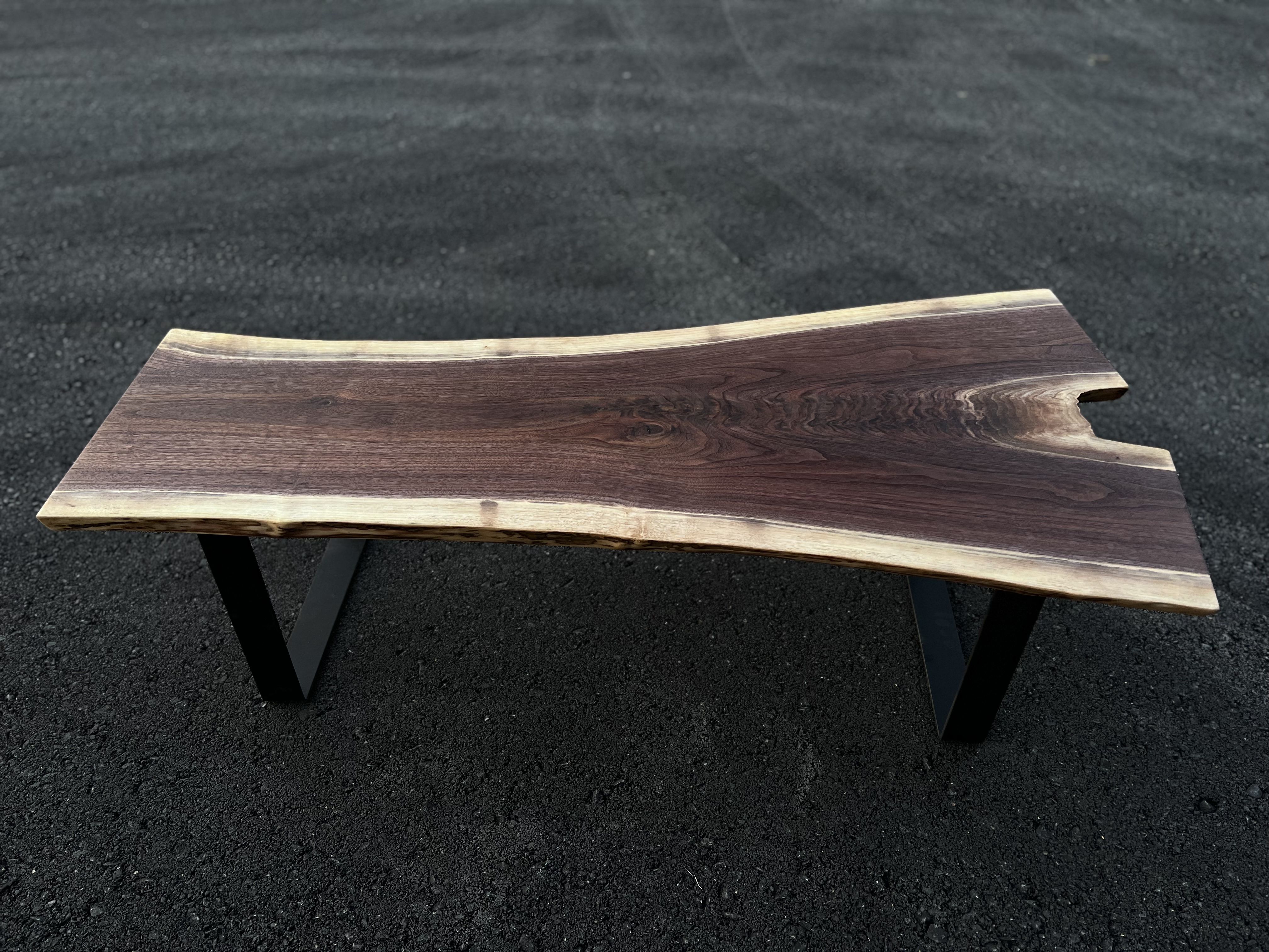 Hand Crafted Live Edge Walnut Coffee Table By Martin Rustics