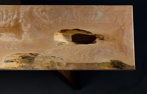 Custom Made Holey Maple Console Table