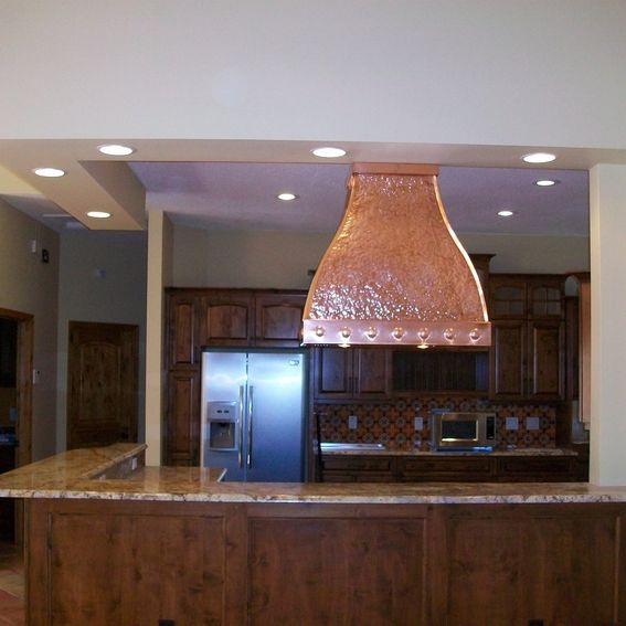 Hand Crafted Variety Of Custom Range Hoods by Ejmcopper, Inc