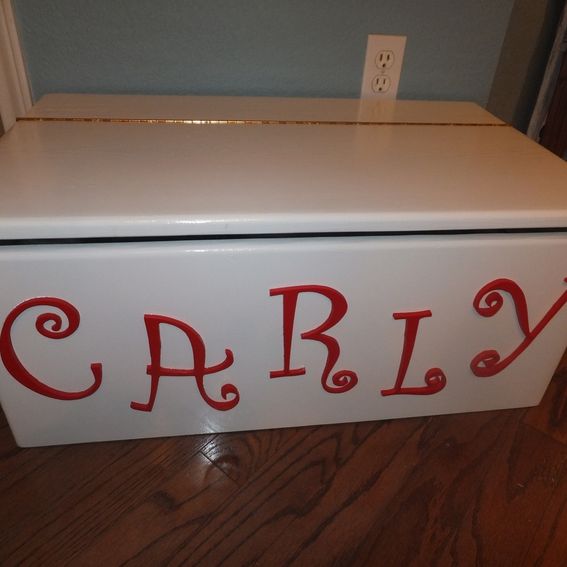 grey personalized toy box