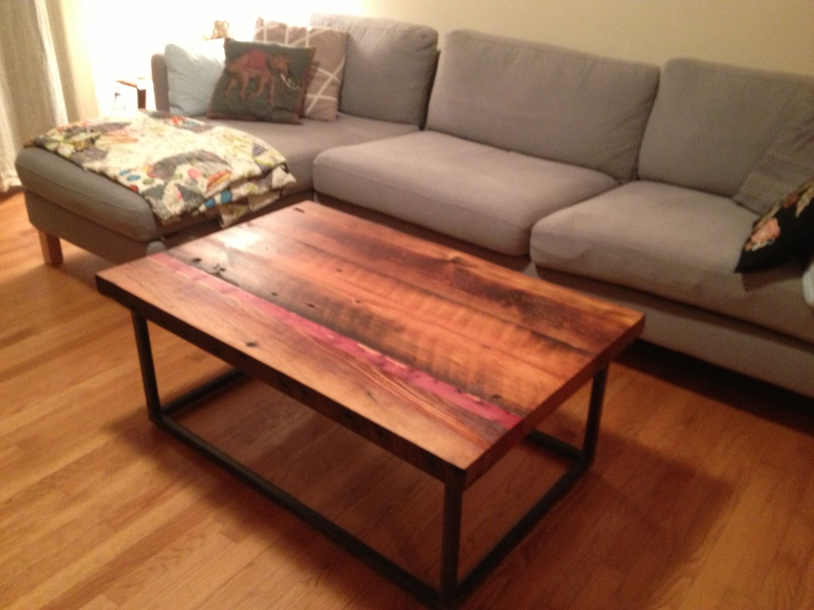 Custom Made Reclaimed Pine And Cedar Coffee Table by Five Fork Studio