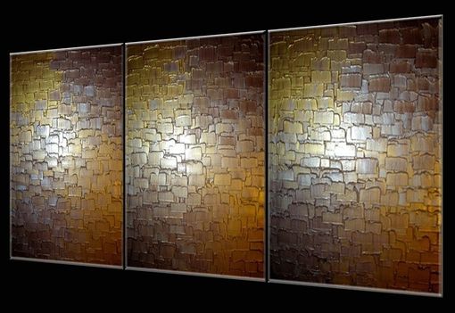 Custom Made Abstract Painting, Gold Silver Original Art, Textured Palette Knife Paintings Lafferty - 72x30