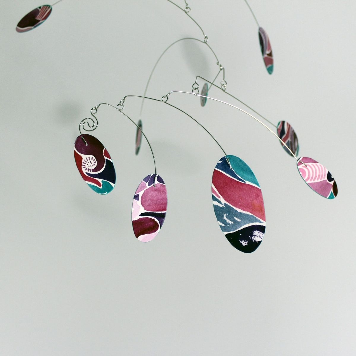 Handmade Mobile Art Namaste Style Wire Sculpture Calder