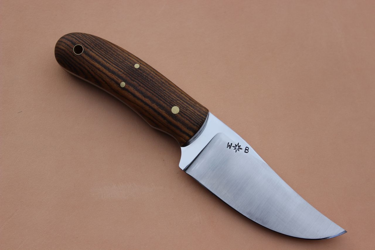 Buy a Hand Crafted Handmade Custom Skinning Knife Bocote Wood Handle, made to order from